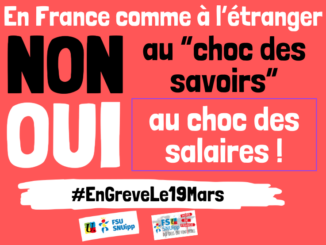 Non au "choc des savoirs", Oui au choc des salaires !