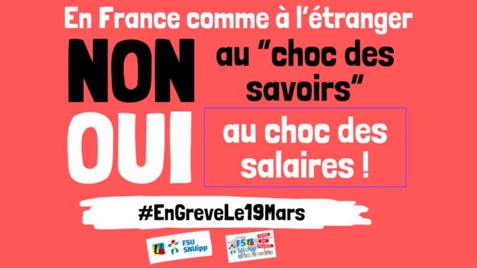 Non au "choc des savoirs", Oui au choc des salaires !