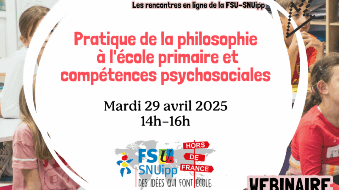 Affiche Pratique de la philosophie à l'école, Edwige Chirouter